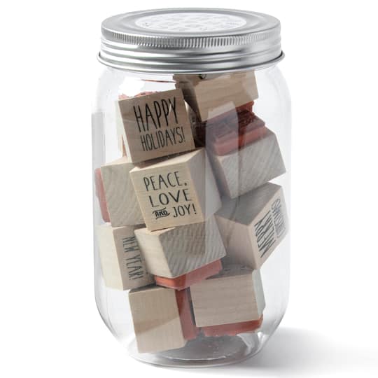 All Holiday Jar of Wood Stamps by Recollections™